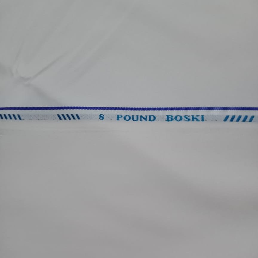 Premium China Boski Unstitched Suit Off White (Men's Summer Wear) - Al - Burak Store