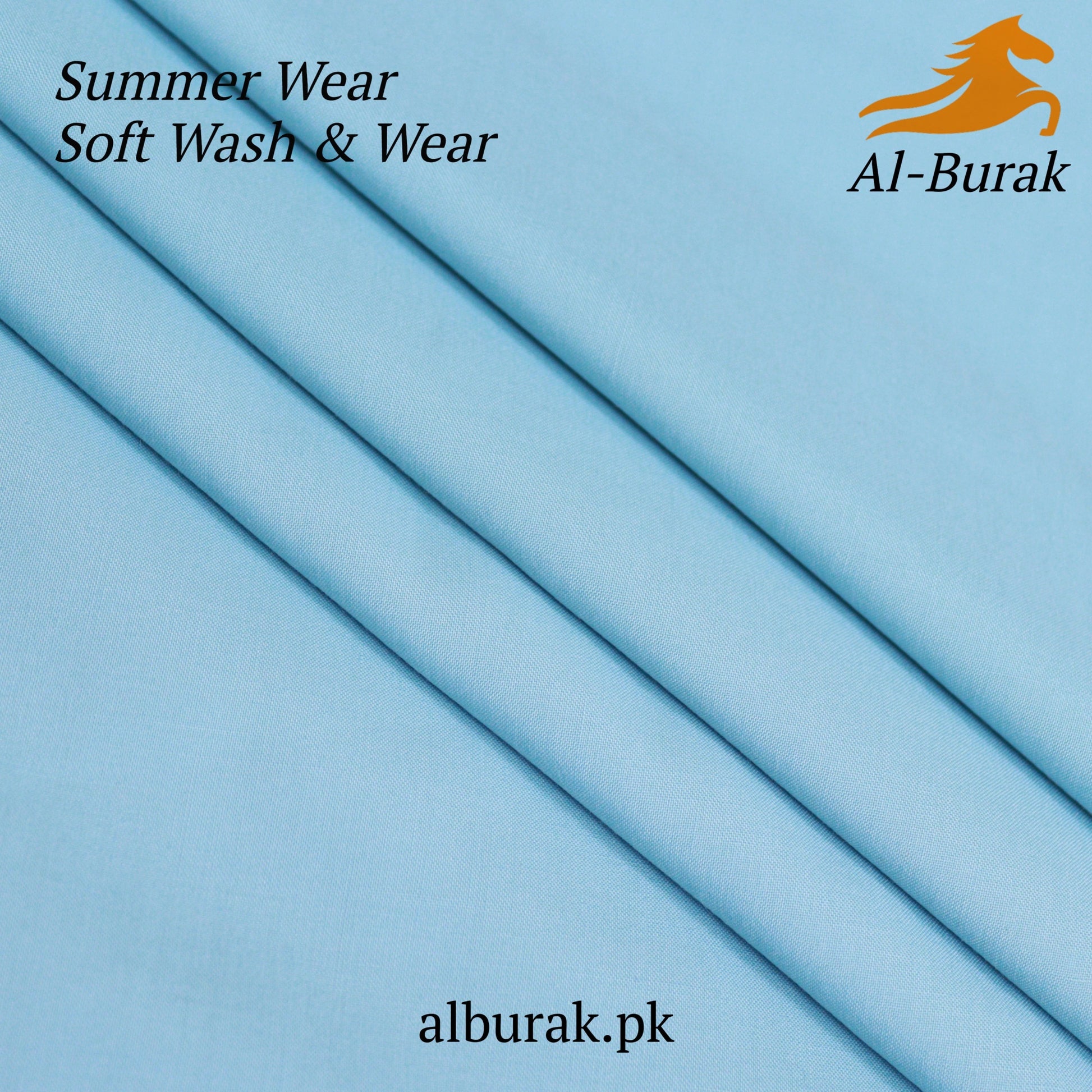 Summer Soft Fabric Wash & Wear Suit - Aqua - Al - Burak Store