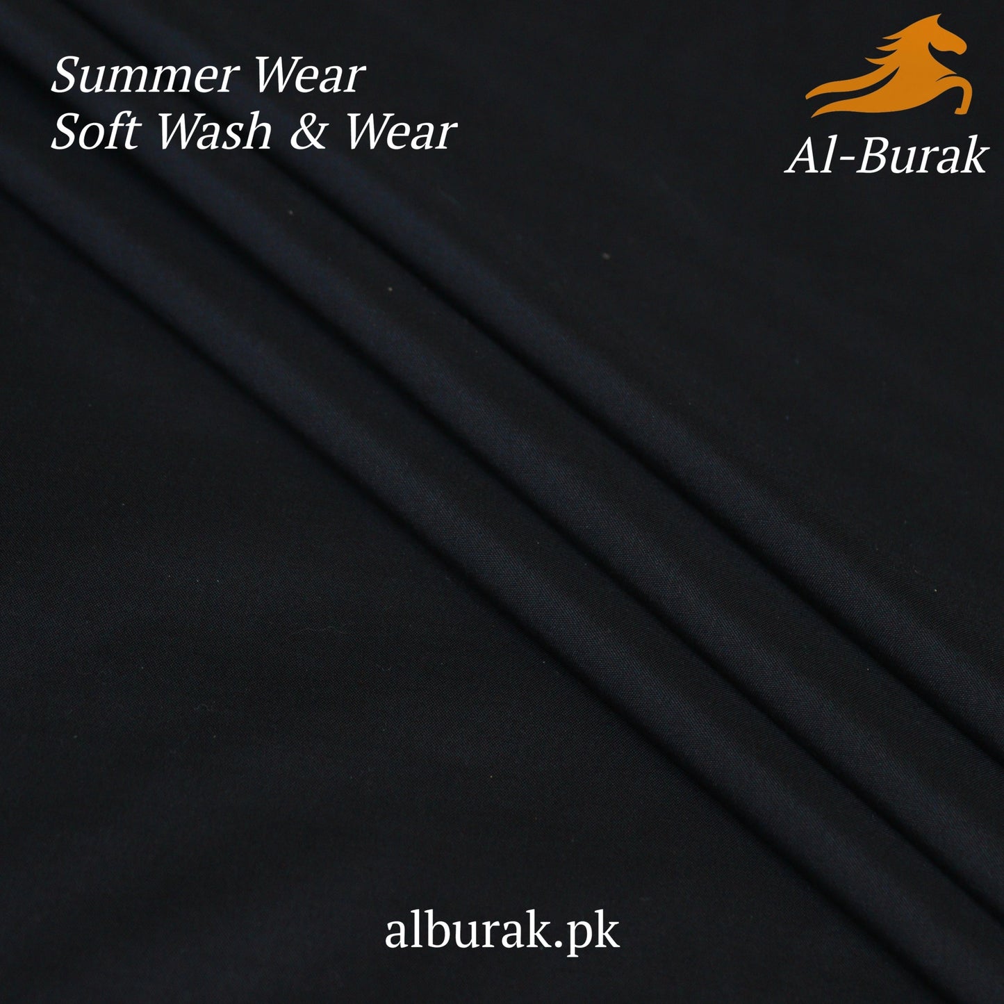 Summer Soft Fabric Wash & Wear Suit - Black - Al - Burak Store