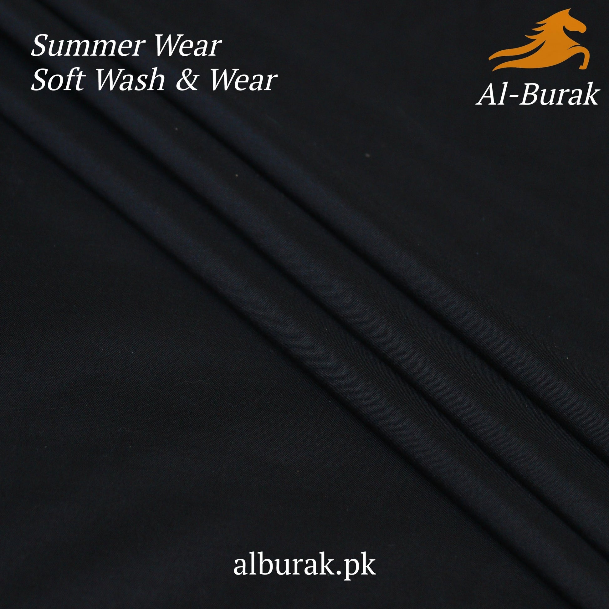 Summer Soft Fabric Wash & Wear Suit - Black - Al - Burak Store