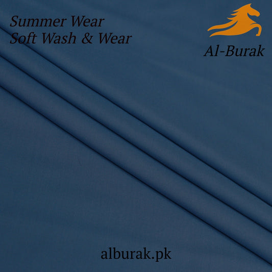 Summer Soft Fabric Wash & Wear Suit - Powder Blue - Al - Burak Store