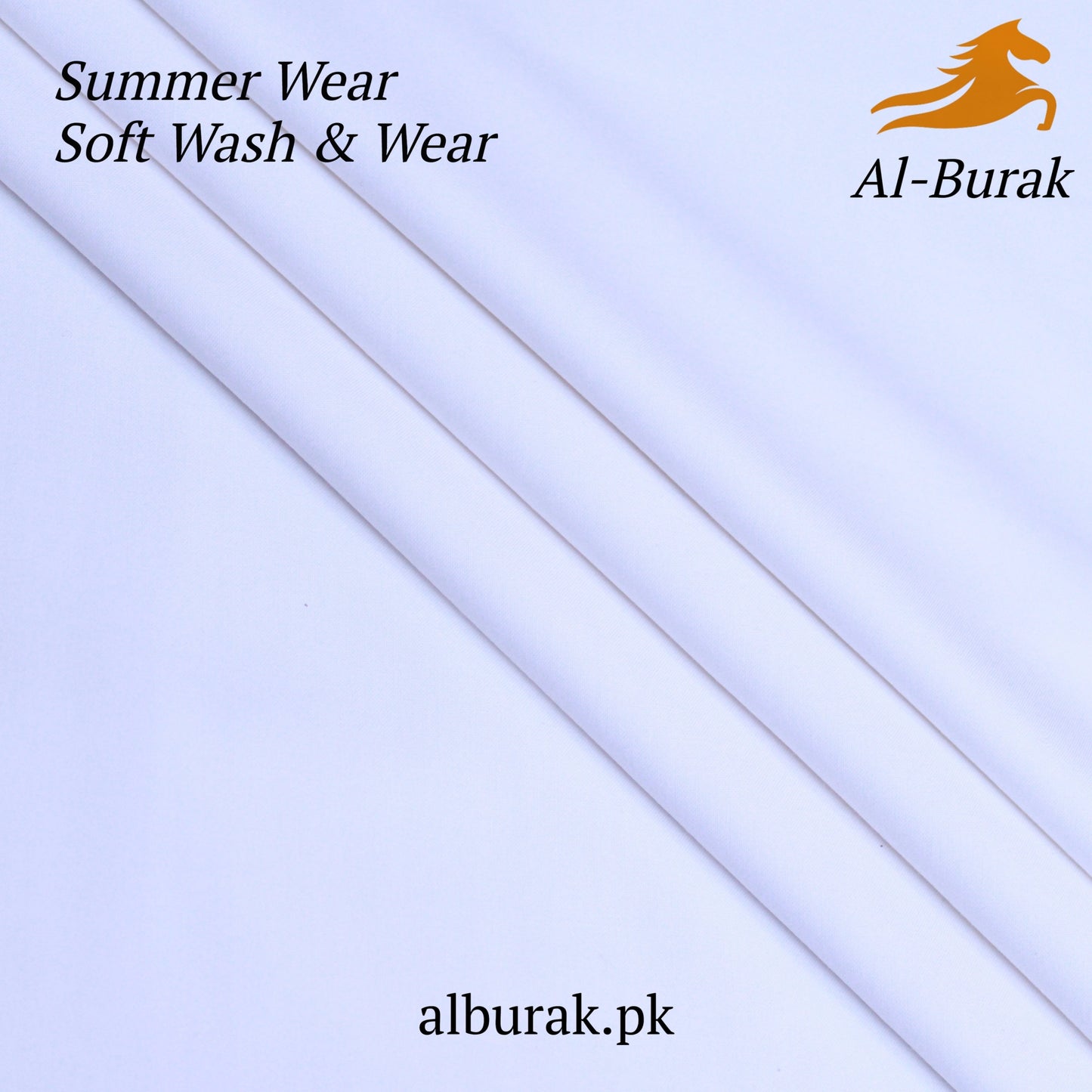 Summer Soft Fabric Wash & Wear Suit - Snow White - Al - Burak Store