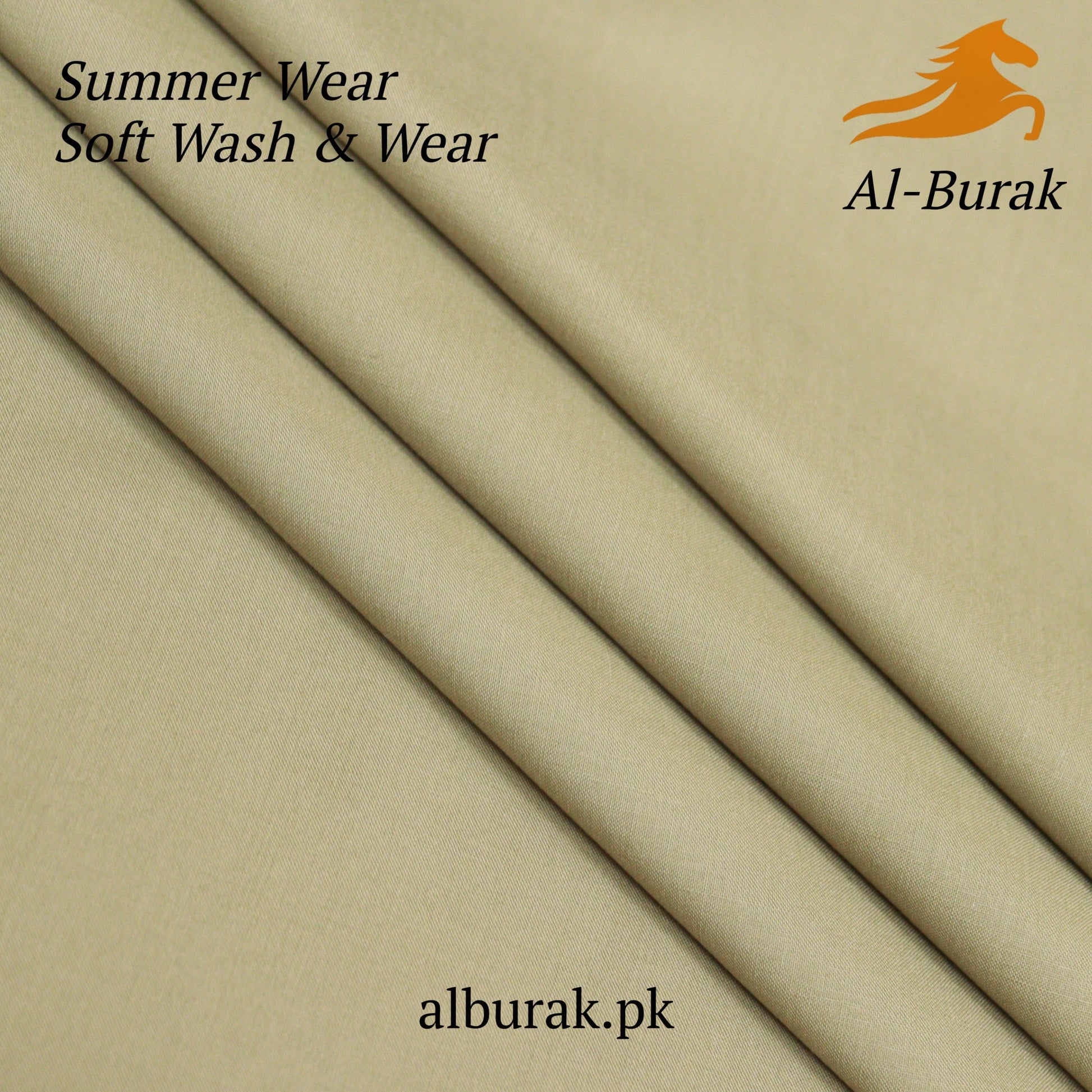 Summer Soft Fabric Wash & Wear Suit - Soya Bean - Al - Burak Store